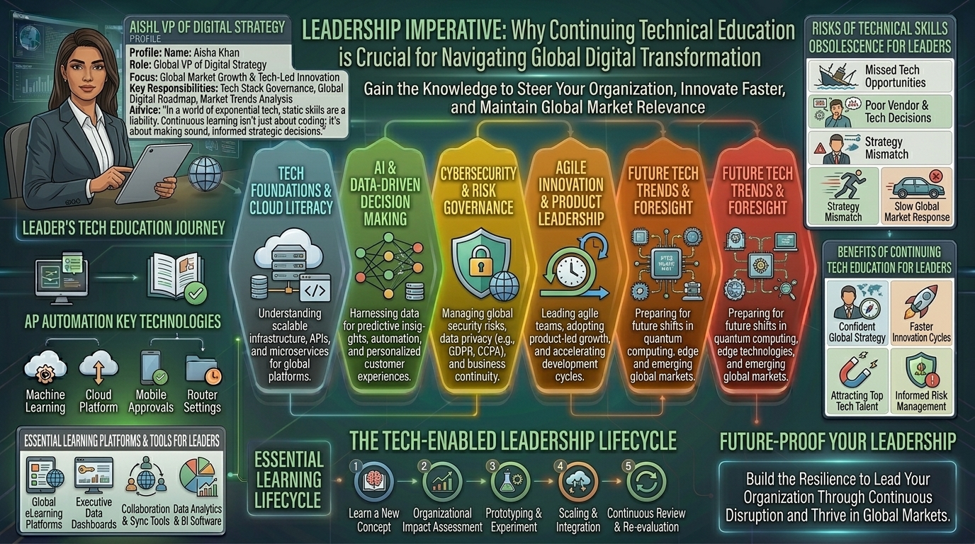 Why continuing technical education is necessary for business leaders navigating rapid digital transformation in global markets.